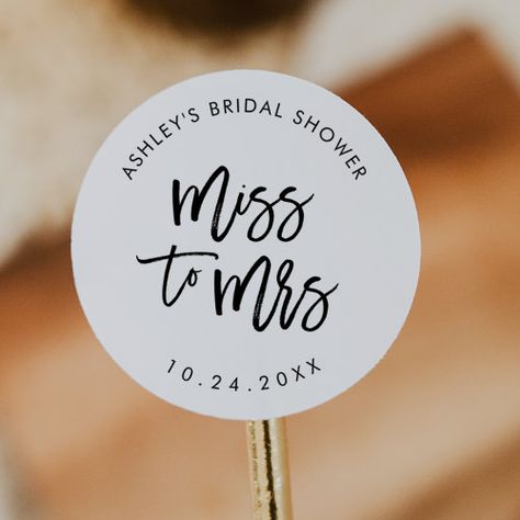 From Miss To Mrs Bridal Shower Favor for $7.60 - Bridal Favors Bridal Shower Sweets, Soon To Be Mrs, Miss To Mrs, Bridal Favors, Bridal Shower Favor, From Miss To Mrs, Bridal Shower Favors, Shower Favors, Round Stickers