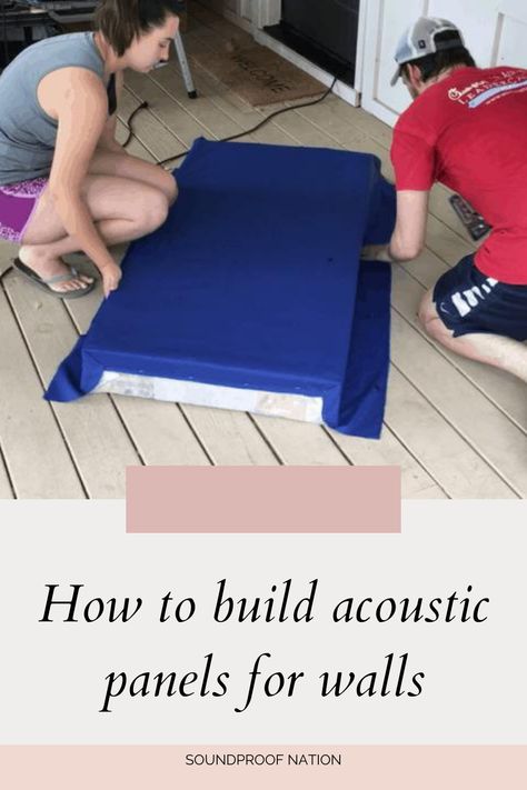 Step-by-step guide on crafting acoustic panels for effective wall soundproofing! 🎶🔨 #AcousticPanels #SoundproofingDIY #HomeStudio #NoiseReduction #DIYAcoustics #SoundSolutions #AcousticTreatment #HomeImprovement #SoundIsolation #DIYProjects 🏠 Wall Sound Panels, Diy Acoustic Panels Sound Proofing, Sound Proof Panel Design, Diy Acoustic Wall Panels, Creative Soundproofing, Sound Absorbing Decor Diy, Acoustic Wall Panels Sound Proofing, Sound Dampening Decor, Diy Sound Absorbing Panels