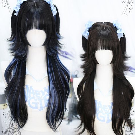 Accessories not included. Wig Material Wig Length(cm)(inch) Max Heat Temperature(F)(C) High Temperature Synthetic 60-65/23.62-25.59 180*F/82*C Vampire Wig, Hair Styles Wig, Hairstyles Wig, Oc Hair, Pretty Wigs, Wigs Hairstyles, Black Hair Wigs, Kawaii Hair, Wig Material