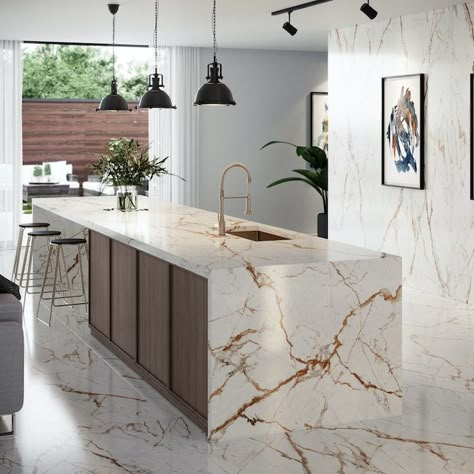 White quartzite countertops