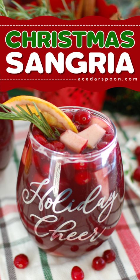 Celebrate your holidays with our Christmas sangria recipe! Combine red wine and brandy with cinnamon sticks, and rosemary for a sweet and fruity flavor! Perfect for gathers, this holiday drink is full of warm flavor! Save this pin and spice up your holidays now! Stella Rosa Sangria, Brandy Sangria Recipe, Easy Red Wine Sangria, Sweet Red Wine Sangria, Christmas Red Sangria Recipes, Red Christmas Sangria Recipe, Winter Red Sangria Recipes, Best Sangria Recipe Red Wines, Xmas Sangria Recipe