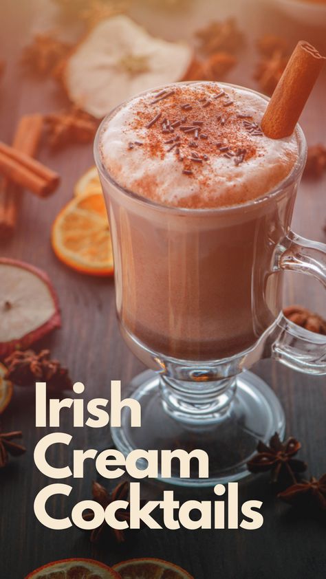 Irish Cream Cocktails, Irish Cream Drinks, Fireball Cocktails, Cream Cocktails, Fun Party Drinks, Bartending Tips, Boozy Chocolate, Boozy Milkshake, Aesthetic Bar