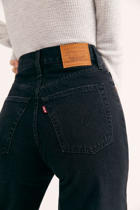 Levi's Ribcage Wide-Leg Jeans | Free People Thrifted Outfits, Looks Style, Mode Inspiration, Grunge Outfits, Alternative Fashion, Cute Casual Outfits, Jean Outfits, Wide Leg Jeans, Aesthetic Clothes