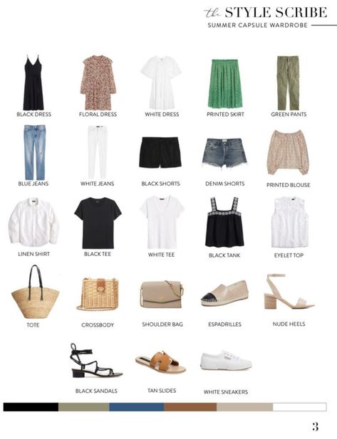 Like all of my capsule wardrobes, the Summer Capsule Wardrobe is designed mostly as inspiration for you to get the most out of the pieces you already have! If you pick up a few new items, great! But you likely have a version of many of these pieces already hanging in your closet if you don’t want to spend any money. As always, I did my best to choose budget-friendly and size-inclusive products, with the exception of a few select pieces! Delhi Trip, Travel Capsule Wardrobe Summer, French Capsule Wardrobe, Wfh Outfits, Capsule Dressing, Spring Summer Capsule Wardrobe, Wardrobe Capsule, Travel Capsule Wardrobe, Travel Capsule