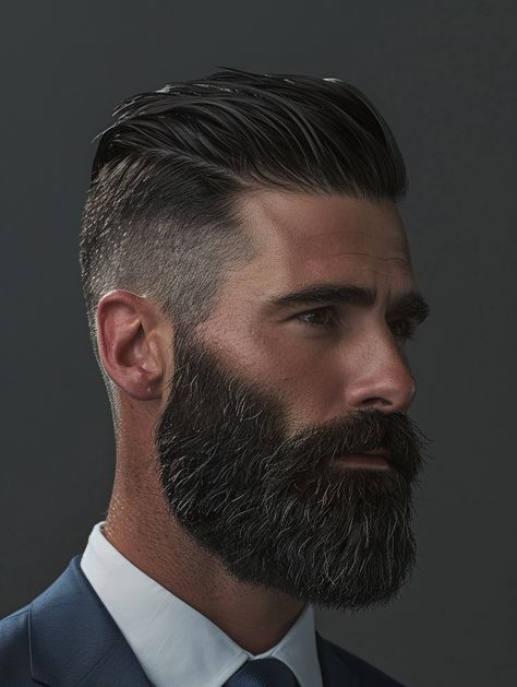 Exploring 31 Long Beard Styles for Men: Trends and Tips for a Bold Look in 2024 Beard With Short Hair, Beard And Mullet, Beard Designs For Men, Beard Ideas For Men, Long Beard Styles For Men, Men Beard Style, Mens Beard Styles, Beard And Long Hair, Big Beards Men