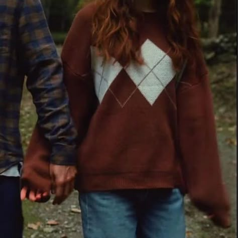 Geometric Pattern Casual Women Ladies Jumper Sweater All Too Well Sweater Sadie Sink, All Too Well Short Film Outfits, All Too Well Aesthetic Outfit, Sadie Sink All Too Well Outfit, All Too Well Outfit, Lily Evans Outfit, Red Tv Aesthetic, All Too Well Short Film, Eras Aesthetic