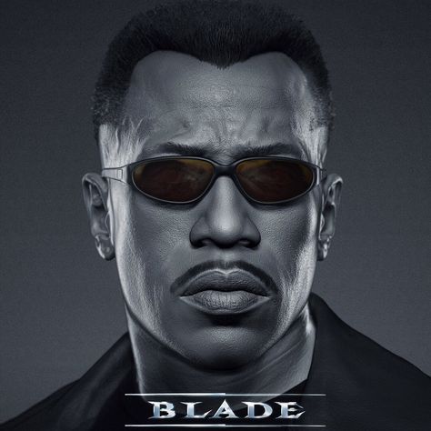 Blade, Abdelrahman Kubisi on ArtStation at https://www.artstation.com/artwork/Xymnn Day Walker, Blade Marvel, Wesley Snipes, 3d Portrait, Marvel Superheroes Art, Marvel Comics Superheroes, Black And White Artwork, Movie Poster Art, Disney Princess Art