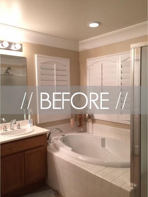 MB Before Jacuzzi Bath Remodel, Updating Garden Tub Master Bath, Redo Master Bath, Bathroom Remodel Take Out Tub, Bathroom Soffit Ideas Master Bath, Master Bath Ideas On A Budget, Masterbath Showers Walk In With Tub, Master Bath Walk In Shower And Tub, Master Bathrooms With Jacuzzi Tubs