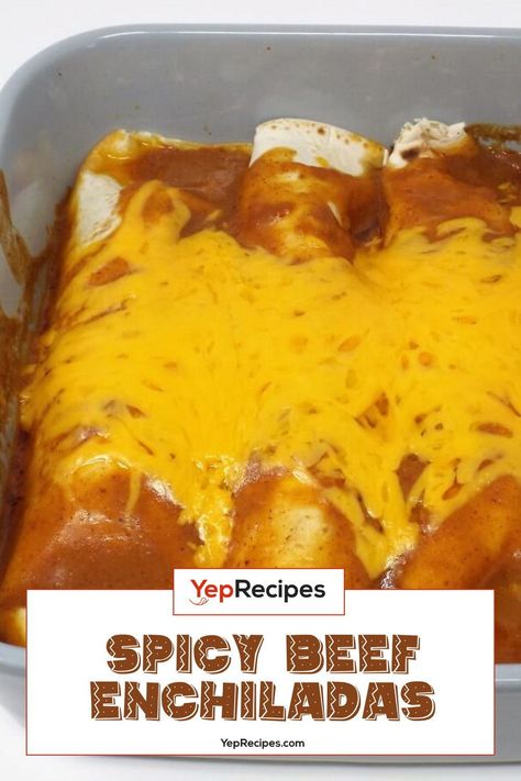 Spicy Enchilada Recipe, Enchilada Sauce Mexican, Spicy Enchilada Sauce, Spicy Enchiladas, Wet Burrito Recipes, Mexican Rice Dishes, Mexican Ideas, Wet Burrito, Enchiladas Recipes