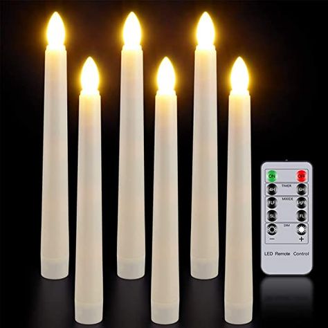 Amazon.com: Flameless Candles with Remote Timer, PChero 7.9" Ivory Battery Operated LED Taper Dripless Floating Flickering Candles for Wedding Thanksgiving Christmas Themed Party Valentines Decorations : Tools & Home Improvement Navy Napkins, Led Centerpieces, Yellow Lighting, Realistic Candles, Flameless Taper Candles, Led Taper Candles, Candles Light, Flameless Tea Lights, Tapered Candle