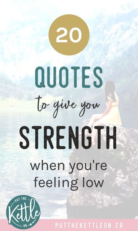 20 Quotes to Give You Strength When You're Feeling Low #quotes #inspiringquotes #inspirationalquotes #quotesaboutstrength Feeling Low Quotes, Low Quotes, Strong Quotes Hard Times, Encouragement Strength, Tough Times Quotes, Hard Times Quotes, Quotes About Hard Times, Support Quotes, Feeling Low