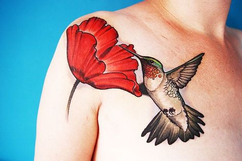 Poppy hummingbird tattoo - Love the poppy! Henna Ink, Poppies Tattoo, Forearm Tattoo Women, Asian Tattoos, Hummingbird Tattoo, Tattoo Cover-up, Forearm Tattoo, Love Tattoos, Tattoo You