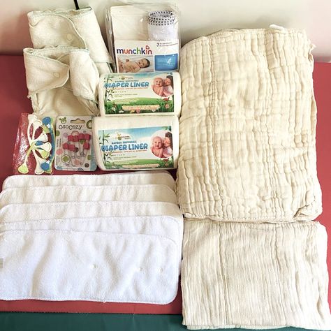 Big Bundle Value Deal. Mostly New Without Tags (Nwot) And A Few In Excellent Used Condition (Euc). All Gently Laundered In Pure Castile Soap. 20 Cotton Babies Plush 18”X12” Prefolds (4 Euc, Rest New) 6 Bum Genius Microfiber Inserts (Some Yellowing On A Few, Noticeable In Contrast To The Brand New White Ones) 2 Babee Greens Hemp/ Organic One Size Cotton Diaper Pants 2 Unopened Packs Bamboo Biodegradable Diaper Liners 1 New Munchkin Waterproof Changing Liner 5 Snappi And 7 Oso Cozy Diaper Fastener Nuk Pacifier, Insulated Backpack, Diaper Liners, Toddler Girl Romper, Pure Castile Soap, Cart Cover, Cloth Diapering, Castile Soap, Magazines For Kids