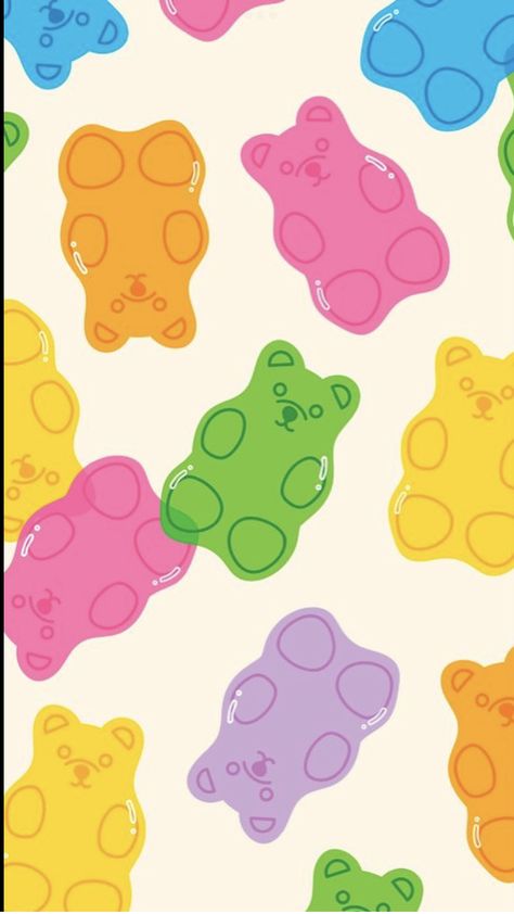 #notmine#colorful#wallpaper 8.5 X 11 Background Aesthetic, Gummy Wallpaper Aesthetic, Gummy Bear Painting Easy, Gummy Bear Wallpaper Iphone, Gummy Bear Background, Gummy Wallpaper, Gummy Bear Illustration, Gummy Bear Painting, Gummy Bear Wallpaper