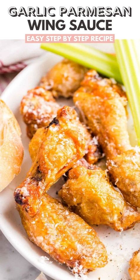 Sauce For Chicken Wings, Dipping Sauce For Chicken, Parmesan Wing Sauce, Chicken Wing Sauce Recipes, Parmesan Wings, Dipping Sauces For Chicken, Garlic Parmesan Wings, Wing Sauce Recipes, Parmesan Chicken Wings