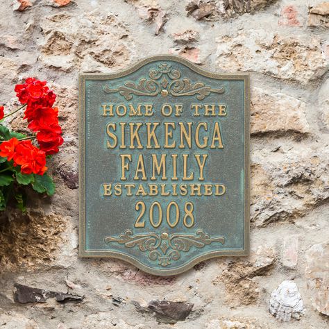 House Plaques, Decorative Plaques, Custom Plaques, Sign Post, Address Plaque, Custom Fonts, Pretty House, Anniversary Wedding, Family Name