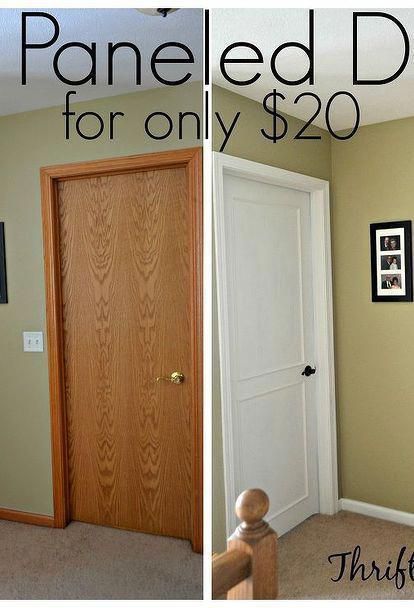 Deur Makeover, Diy Panel Door, Ideas Armario, Diy Interior Doors, Door Makeover Diy, Closet Door Makeover, Home Remodeling Diy, Remodeling Mobile Homes, Diy Makeover