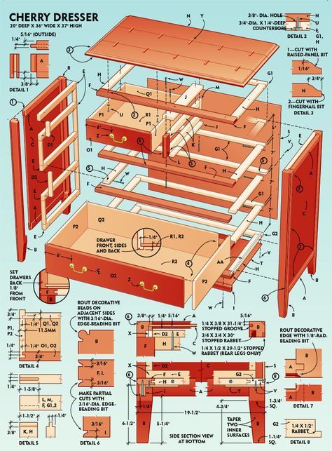 Dresser drawer plans How To Make A Dresser With the right plans materials and equipment you can construct this Quality Dresser Chest of Drawers as shown here Woodcraft com 6 Drawer Dresser dressers furniture bedrooms diy free woodworking plans 6 Drawer Dresser Although it looks like eight drawers this dresser actually has just 6 Free plans for building a dresser or chest of drawers See more about diy furniture dressers and chest of drawers 7 Drawer Dresser dressers furniture bedrooms diy ... Cherry Dresser, Dresser Plans, Sell Easy, Woodworking Plans Pdf, Crafts Fall, Classy Halloween, Dresser Design, Wood Crafting Tools, Dresser Furniture