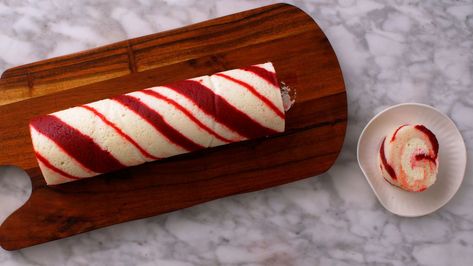 Peppermint Roll Cake Recipe on Food52, a recipe on Food52 Peppermint Roll Cake, Peppermint Roll, Erin Mcdowell, Christmas Cake Roll, Roll Cake Recipe, Savory Baking, Cake Roll Recipes, Pastry School, Pastry Crust