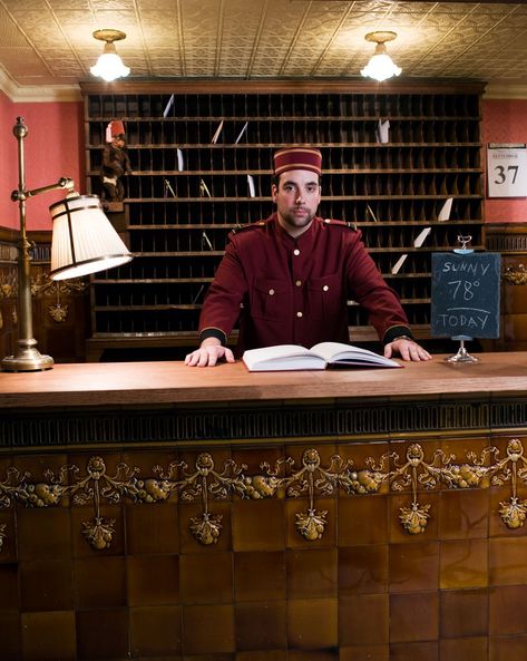 Inn Front Desk, Jane Hotel, Hotels In New York City, Bowery Hotel, Ny Hotel, Wes Anderson Films, Gran Hotel, Grand Budapest Hotel, Hotel Reception