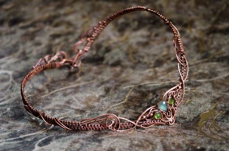 Wire Wrapped Circlet, Wire Wrapped Tiara, Wire Wrap Tiara, Regency Fashion, Head Jewelry, Wire Weaving, Wrapped Jewelry, Wire Art, Precious Jewelry