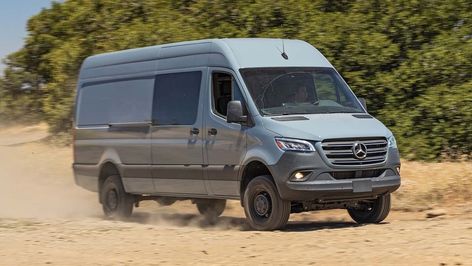 Our Sprinter proves to be a shockingly excellent off-roader—and not a bad moving van, but we won't talk about that. Moving Van, Panel Truck, Benz Sprinter, Automotive News, Automotive Industry, Pickup Trucks, A Bad, Off Road, Mercedes Benz