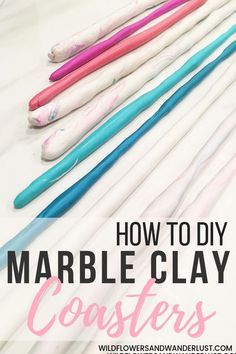 Easy Bowls, Clay Pens, Clay Coasters, Marble Clay, Polymer Clay Pens, Clay Pen, Clay Bowls, Marbled Clay, Diy Marble