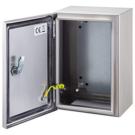 VEVOR NEMA Steel Enclosure, 12 x 8 x 6'' NEMA 4X Steel Electrical Box, IP66 Waterproof & Dustproof, Outdoor/Indoor Electrical Junction Box, with Mounting Plate Electrical Conduit, Junction Boxes, Electrical Components, Electrical Supplies, Covered Boxes, Hinges, Locker Storage, Mockup, Wall Mount