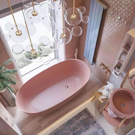 Design Interior Baie, Dekorere Bad, Bad Inspiration, Bathroom Goals, غرفة ملابس, Pink Bathroom, Dream Bathrooms, Bathroom Colors, Beautiful Bathrooms