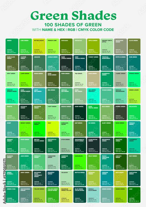 Green Color Names Shades, Green Shades Name, Colors Of Green Shades, Different Types Of Green Colors, Green Colour Names, Green Pantone Shades, Different Green Colors Shades, Green Pantone Colors, Type Of Green Color