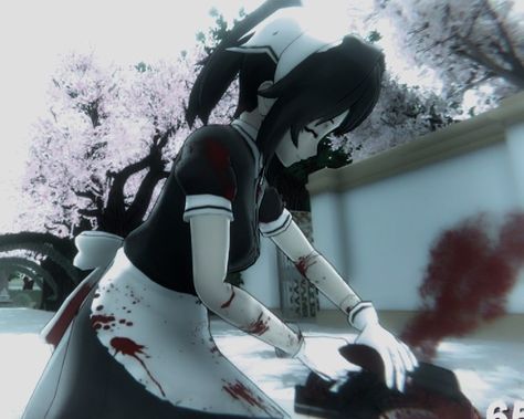 Yandere Icons Aesthetic, Pfp Yandere Simulator, Ayano Yandere Simulator, Ayano Aishi Icon, Yandere Simulator Pfp, Levi Cosplay, Ayano Aishi, Goth Core, Anime Goth