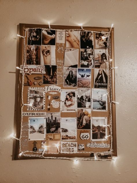 Picture Board Ideas Room Decor, Vision Board On Wall, Aesthetic Bulletin Board Ideas, Aesthetic Bulletin Board, Vision Board Frame, Poster Board Ideas, Board Themes, Vision Board Themes, Wish Board