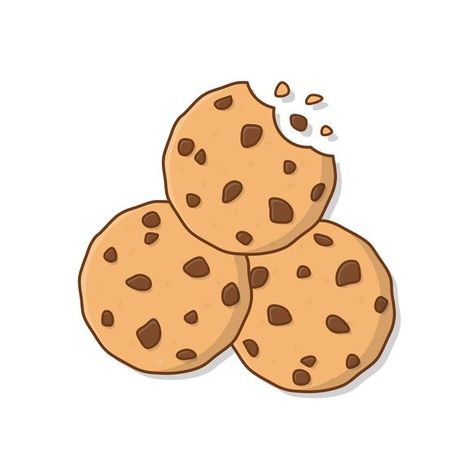 Cookies Illustration, Cookie Drawing, Kawaii Cookies, Cookie Vector, Cookie Clipart, Tasty Cookies, Cartoon Cookie, 그림 낙서, Food Cartoon