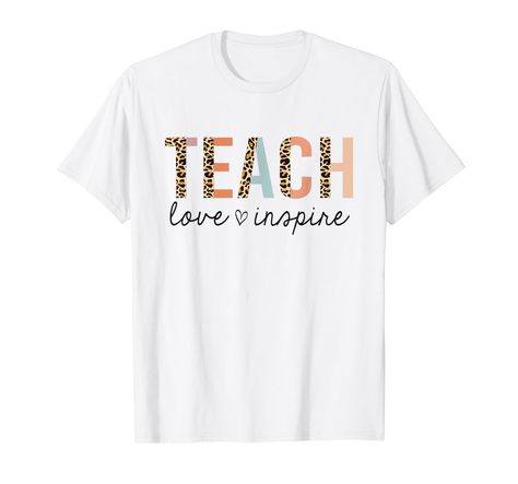 PRICES MAY VARY. Solid colors: 100% Cotton; Heather Grey: 90% Cotton, 10% Polyester; All Other Heathers: 50% Cotton, 50% Polyester Imported Pull On closure Machine Wash First day of school outfit for prek preschool kinder kindergarten or any grade teacher with cheetah print coloring lettering. Teacher squad shirt for women. Teacher crew shirt. Grab it yourself or give it as a perfect gift for your teacher team for Back to School, Birthday, Teacher Appreciation Week, or Christmas. Lightweight, Cl Teacher Team, Teach Love Inspire, First Day Of School Outfit, School Birthday, Squad Shirt, Teacher Appreciation Week, Teacher Tshirts, Crew Shirt, School Outfit