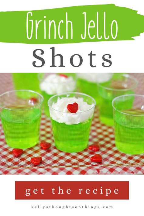 Grinch Jello Shots Christmas Jell-o Shots, Grinch Shots, Grinch Jello Shots, Grinch Jello, Watermelon Jello Shots, Jello Shots Recipe, Hot Spiced Cider, Watermelon Jello, Christmas Jello Shots