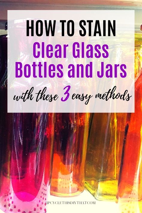 Glass Bottle Diy Projects, Tinting Glass, Painted Glass Bottles, Glass Bottle Diy, Diy Glass Bottle Crafts, Diy Jar Crafts, Glass Bottles Art, Wine Bottle Diy Crafts, Wine Bottle Art