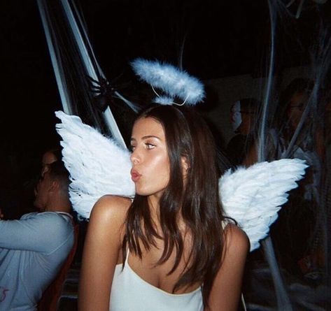 ATHENA on Twitter: "girls are angels… " Halloween Costumes Teenage Girl, Angel Wings, A Woman, Angel, Halloween, White