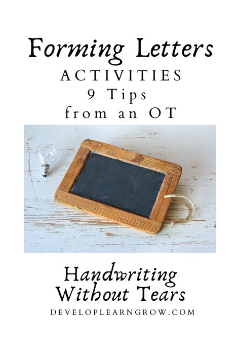 Teaching Letter Formation Preschool, Handwriting Without Tears Name Practice, Teaching Handwriting Kindergarten, Teaching Letter Formation, Prek Handwriting Activities, Handwriting Activities Occupational Therapy, Handwriting Without Tears Activities, Handwriting Without Tears Letter Order, Hwt Activities