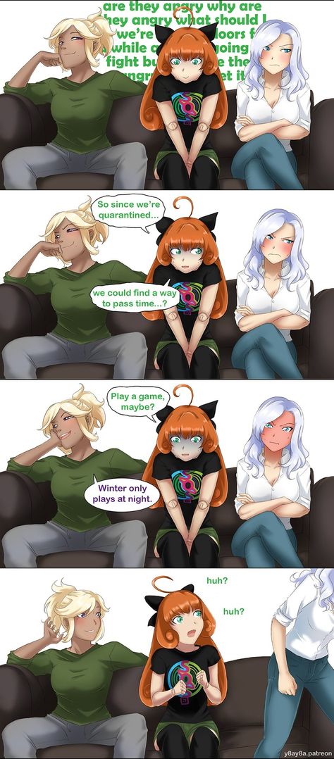 RWBY Comic: Oblivious, Art by #y8ay8a on Twitter, #RWBY #RWBYComic #RWBYComics #RWBYMeme #RWBYMemes #Penny #PennyPolendina #Robyn #RobynHill #Winter #WinterSchnee #RobynAndWinter #RobynxWinter #WinterAndRobyn #WinterxRobyn #Icebyrd #Snowbyrd #SchneewoodForest Rwby Pollination, Rwby Comic Funny, Rwby Funny Comics, Rwby Volume 9 Fanart, Rwby Penny Fanart, Neo Rwby Fanart, Rwby Wallpaper Iphone, Winter Rwby, Penny Rwby