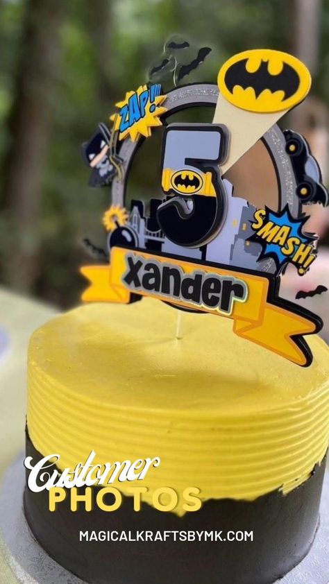 Batman Topper, Batman Cake Topper, Batman Birthday Cakes, Cricut Gifts, Power Ranger Birthday, Batman Cake, 3d Cake Toppers, Batman Birthday, Power Ranger