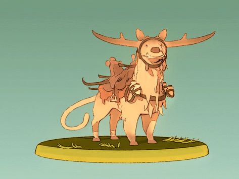 ArtStation - Mount creature - 3D Style test for an unreleased game by Defiant Dev, Emma Koch Style Test, Chris Riddell, Creature 3d, Fantasy Art Dolls, Low Poly Art, Creature Concept Art, Norman Rockwell, Freelance Artist, Creature Concept