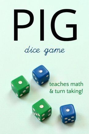 Fun and simple Pig dice game teaches probabliity Pig Dice Game, Maths Games, Family Card Games, Fun Card Games, Basic Math Skills, Fun Math Games, Family Fun Games, E Mc2, Homeschool Math