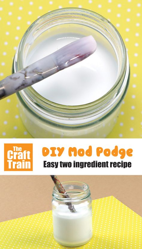 Mod Podge Paper Mache, Modge Podge Recipe, Diy Mod Podge Recipe, Mod Podge Recipe, Home Made Mod Podge, Mod Podge Ideas, Diy Dough, Paper Flowers Making, Homemade Mod Podge