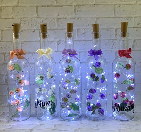 Presents For Nan, Wine Bottle Lights, Personalised Gifts For Mum, Lights Diy, Christmas Gifts For Mum, Light Up Bottles, Valentine Gift For Wife, Gifts For Nan, Christmas Gifts For Wife