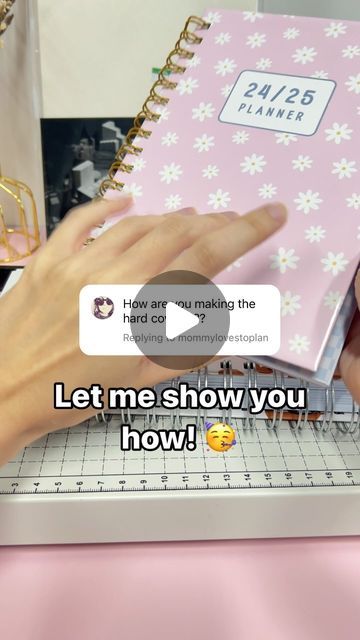 Planify Pro - Planner Design Program on Instagram: "How to make hard covers for your planners ✨ Also, would you like a Mini Tutorial on how to make/print the covers from Planify Pro? We have over 200 patterns you can use ✅ commercially to also create your hard covers or other designs💖  Regarding making hardcovers, easiest is to print on sticker paper and print the design bigger than the cover so there’s room to fold in the sides ✨" Making Journals Homemade, Notebook Cover Diy, Planner Covers Diy, Homemade Planner, Diy Notebook Cover, How To Make Planner, Mini Tutorial, Day Designer, Cute Planner