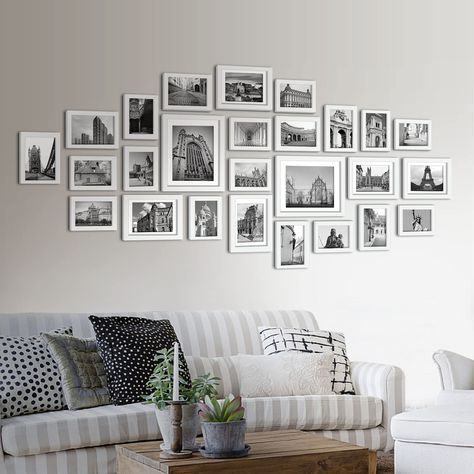 Photo Frames Wall, Gallery Wall Frame Set, Collage Foto, Family Photo Wall, Frames Wall, Family Photo Frames, Collage Picture Frames, Multi Photo, Picture Frame Sets