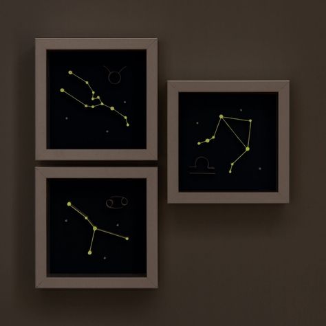 Dark Zodiac Art, Dark Zodiac, Uncommon Goods, Unique Baby Shower Gifts, Night Light Kids, Astrology Gift, Artwork For Home, Zodiac Gifts