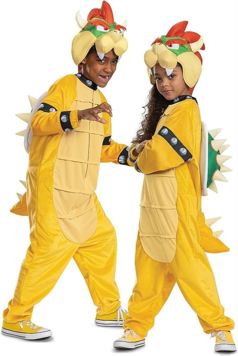 Bowser costume from Super Mario Bros. Mario Character Costumes, Super Mario Bros Costumes, Mario Bros Costume, Bowser Costume, Super Mario Costumes, Mario Costume, Pretend Play Costumes, Jumpsuit Costume, Nintendo Classic