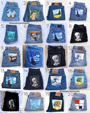 Denim Kunst, London Travel Guide, Jaket Denim, Painted Clothes Diy, Idee Cricut, Haine Diy, Mode Hipster, Diy Jeans, Travel Guide London