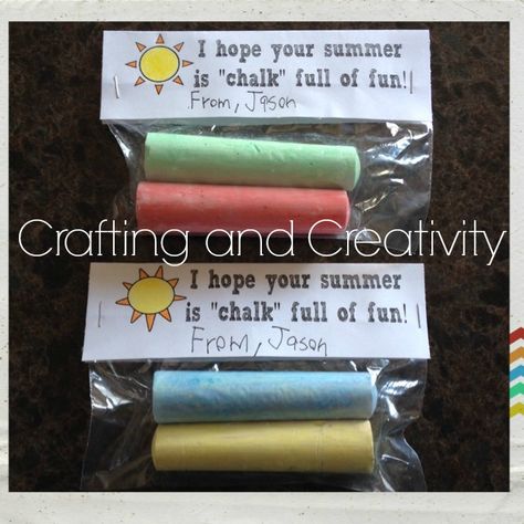 Crafting and Creativity: 'I hope your summer is "chalk" full of fun!' -Classmate/Classroom Year- End Gifts Chalk End Of Year Gift Free Printable, Hope Your Summer Is Chalk Full Of Fun Free Printable, Chalk Gift Tags Printable Free, Attendance Motivation, Year End Teacher Gifts, Classmate Gifts, Preschool Ministry, Countdown To Summer, Classmates Gifts